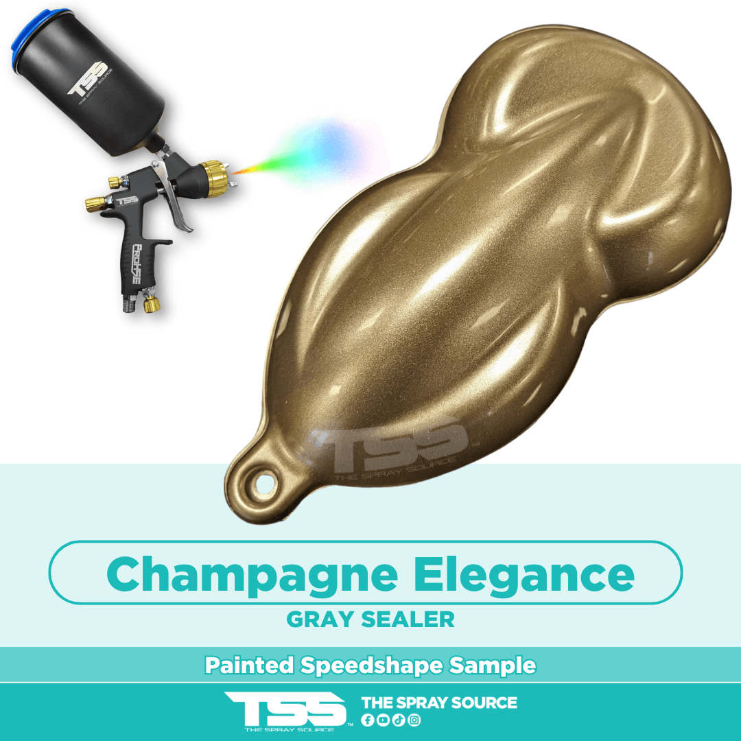 Champagne Elegance Pre-Sprayed Speedshape Paint Sample (Gray Ground Coat)