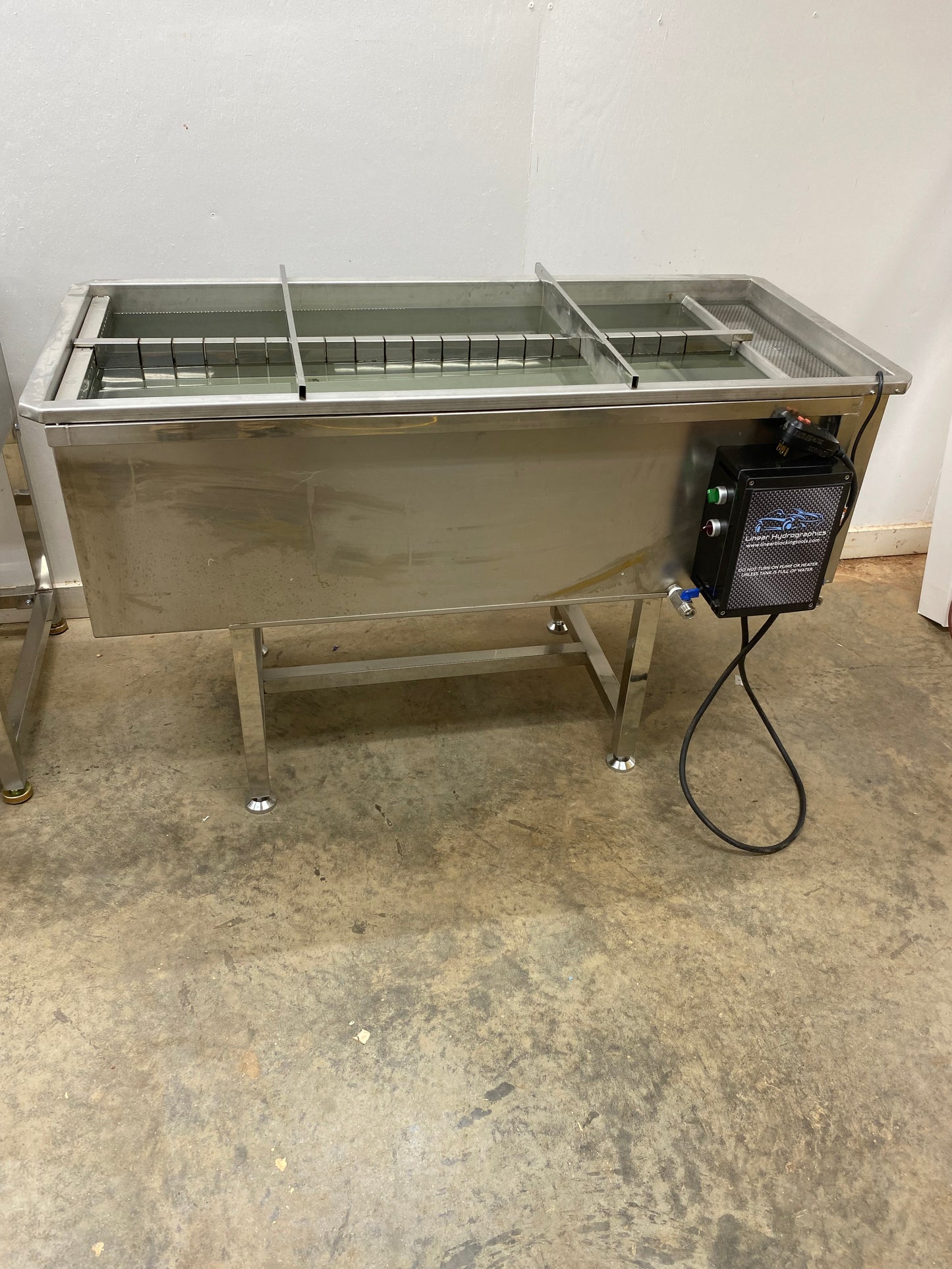 4 FOOT STAINLESS HYDROGRAPHIC WATER TRANSFER HYDRO DIP TANK