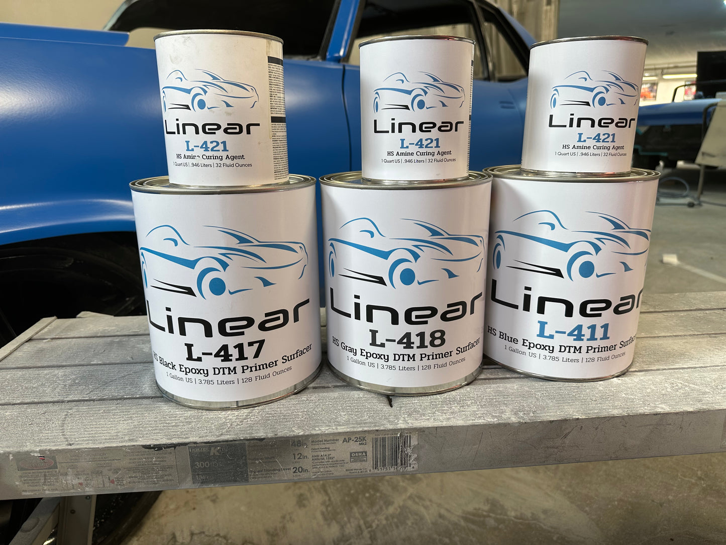 Linear L-411, L-417, L-418 High Build DTM Epoxy Primer kit