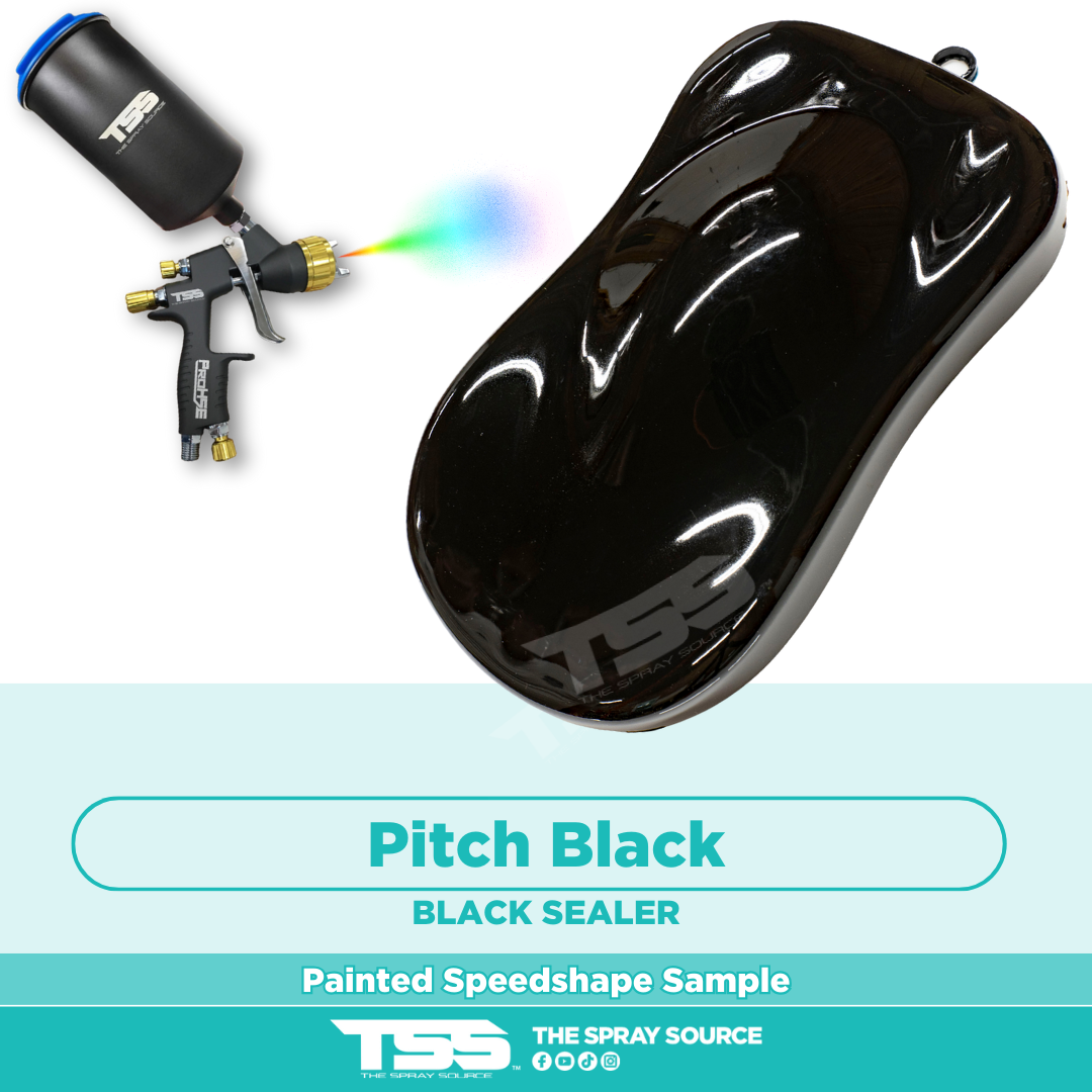 Pitch Black Pre-Sprayed Speedshape Paint Sample (Black Ground Coat)