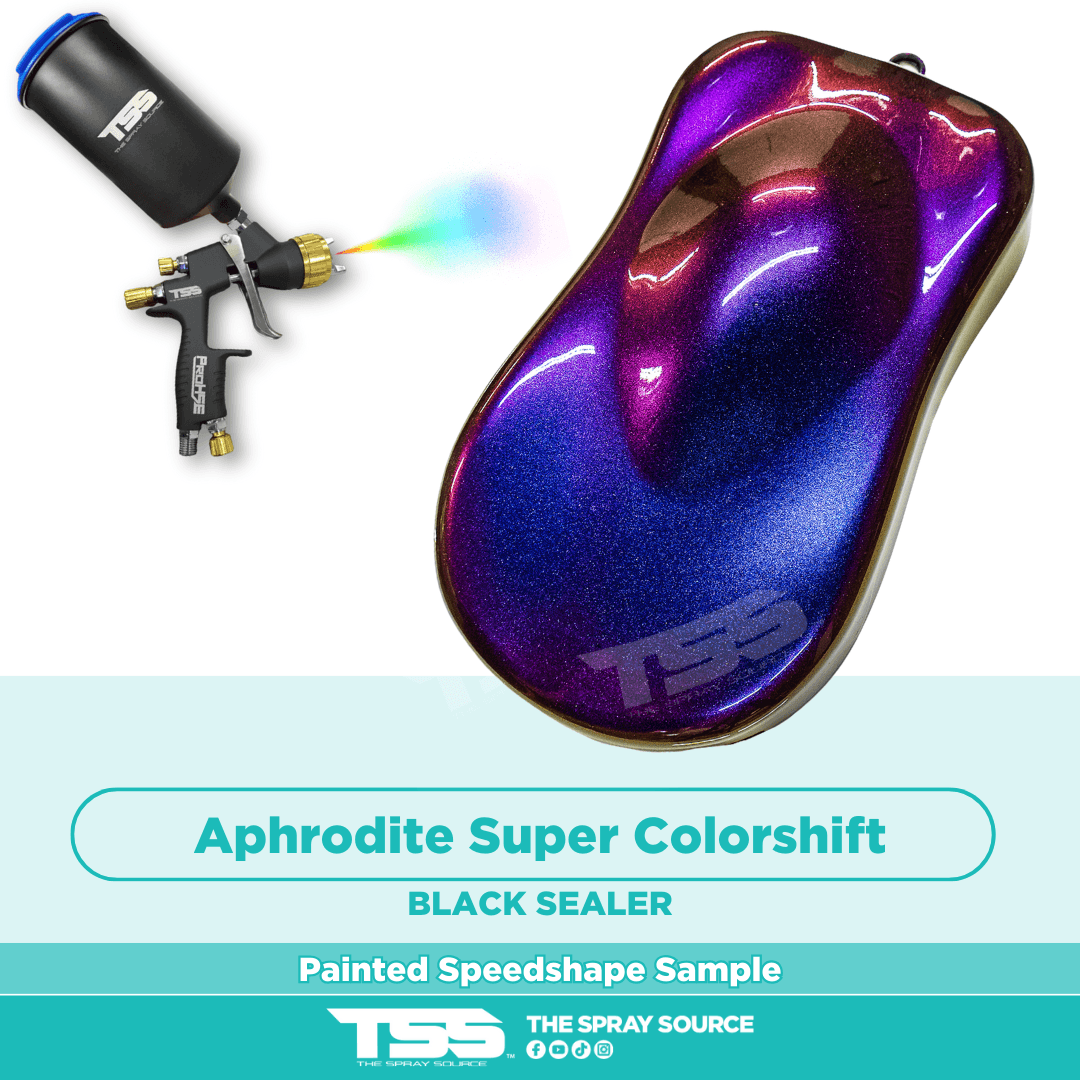 Aphrodite Super Colorshift Pre-Sprayed Speedshape Paint Sample (Black Ground Coat)