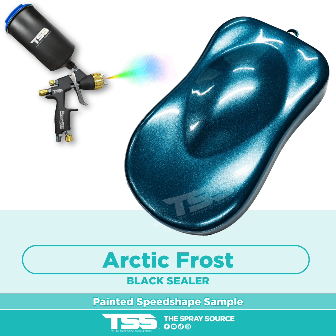 Arctic Frost Pre-Sprayed Speedshape Paint Sample (Black Ground Coat)