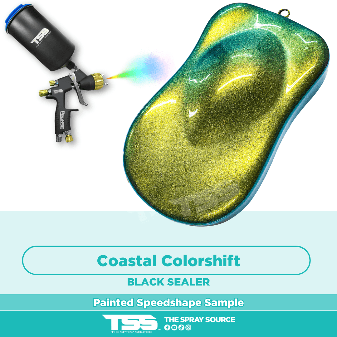 Coastal Colorshift Pre-Sprayed Speedshape Paint Sample (Black Ground Coat)