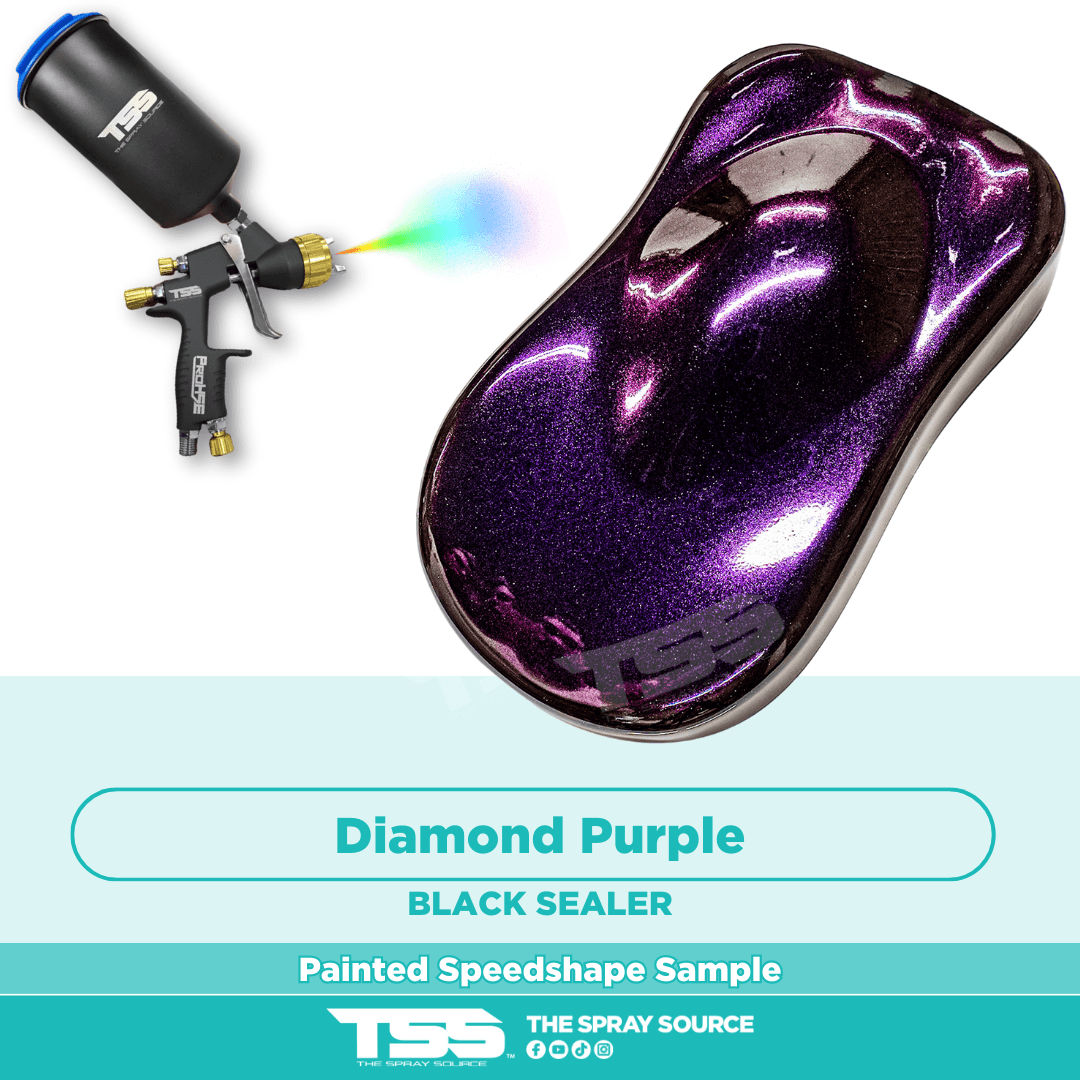 Diamond Purple Pre-Sprayed Speedshape Paint Sample (Black Ground Coat)