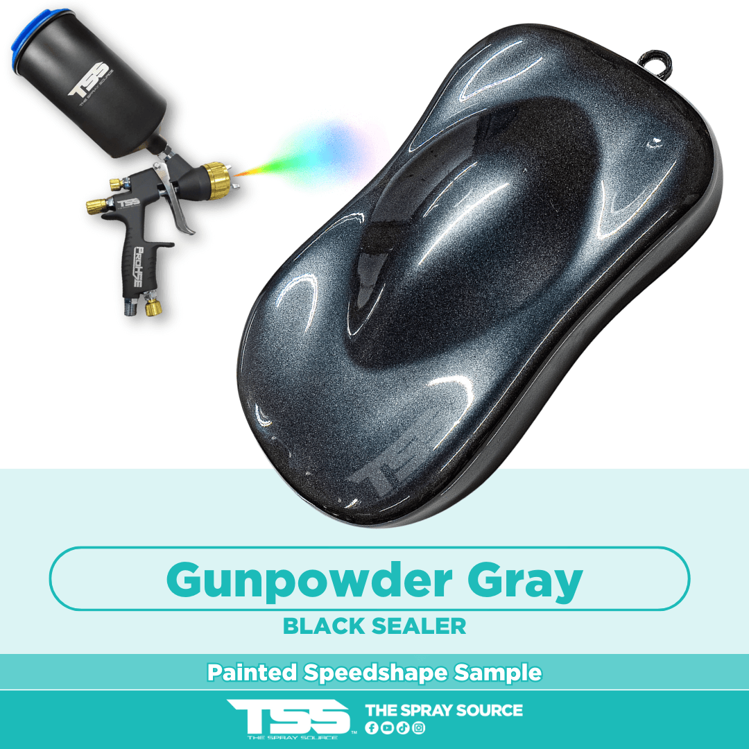 Gunpowder Gray Pre-Sprayed Speedshape Paint Sample (Black Ground Coat)