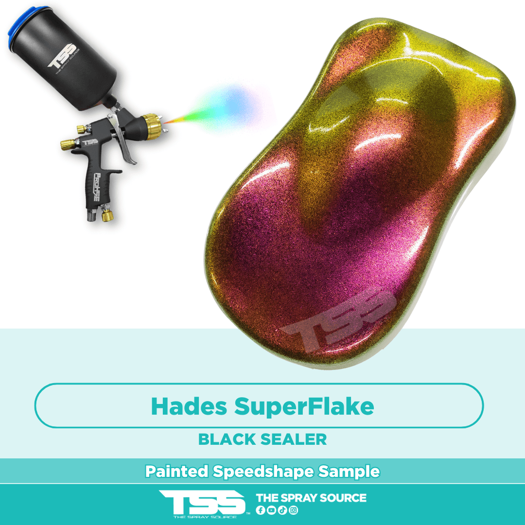 Hades SuperFlake Pre-Sprayed Speedshape Paint Sample (Black Ground Coat)