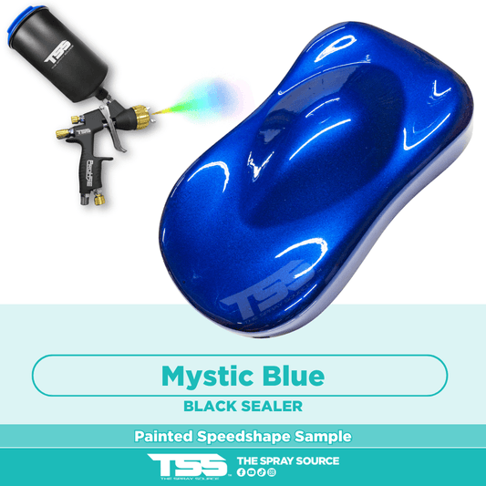 Mystic Blue Pre-Sprayed Speedshape Paint Sample (Black Ground Coat)