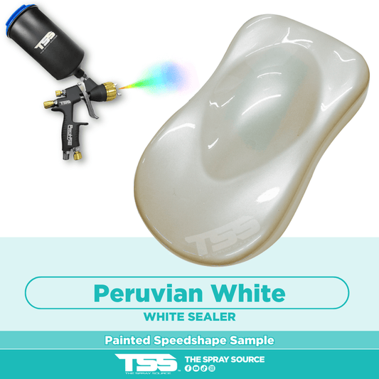 Peruvian White Pre-Sprayed Speedshape Paint Sample (White Ground Coat)