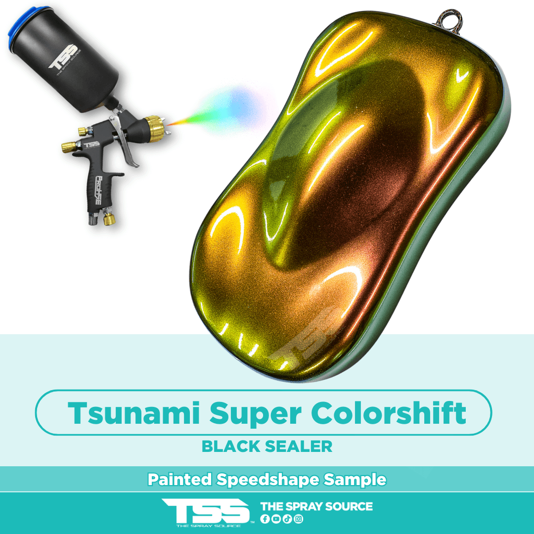 Tsunami Super Colorshift Pre-Sprayed Speedshape Paint Sample (Black Ground Coat)