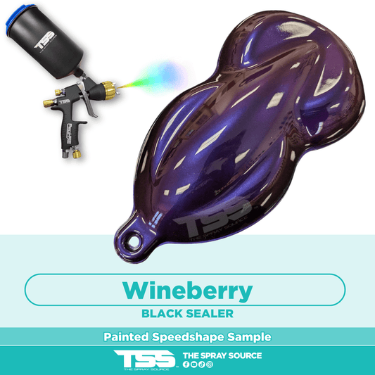 Wineberry Pre-Sprayed Speedshape Paint Sample (Black Ground Coat)